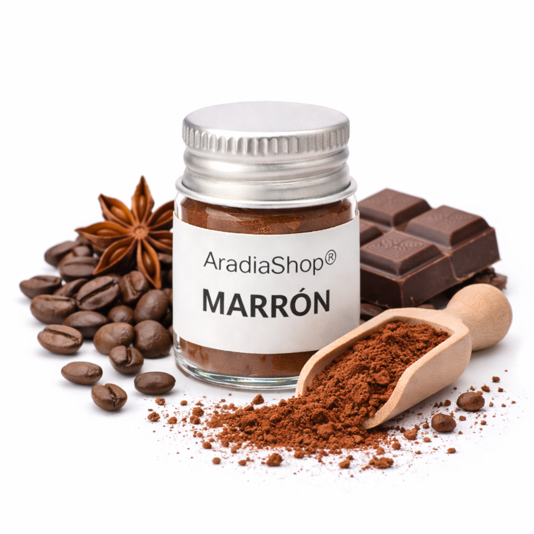 Pigmento concentrado marron para porcelana fria AradiaShop