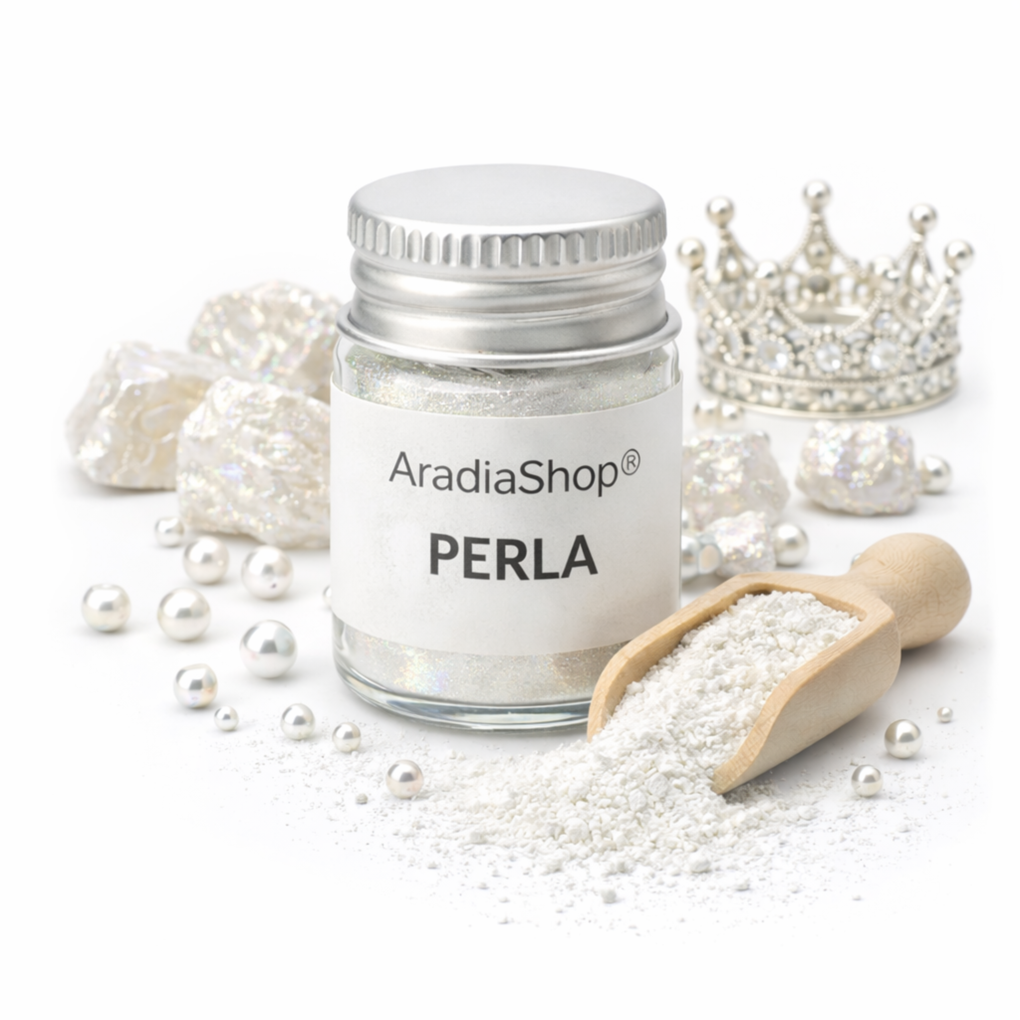 Pigmento metalizado perla para porcelana fria AradiaShop
