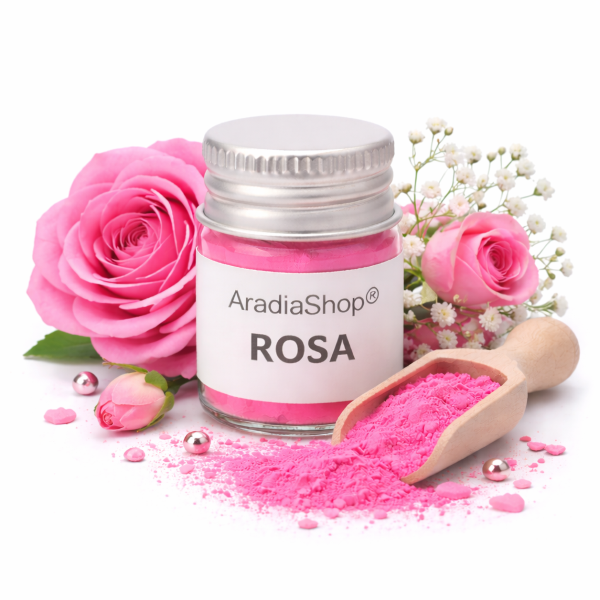 Pigmento concentrado rosa para porcelana fria AradiaShop