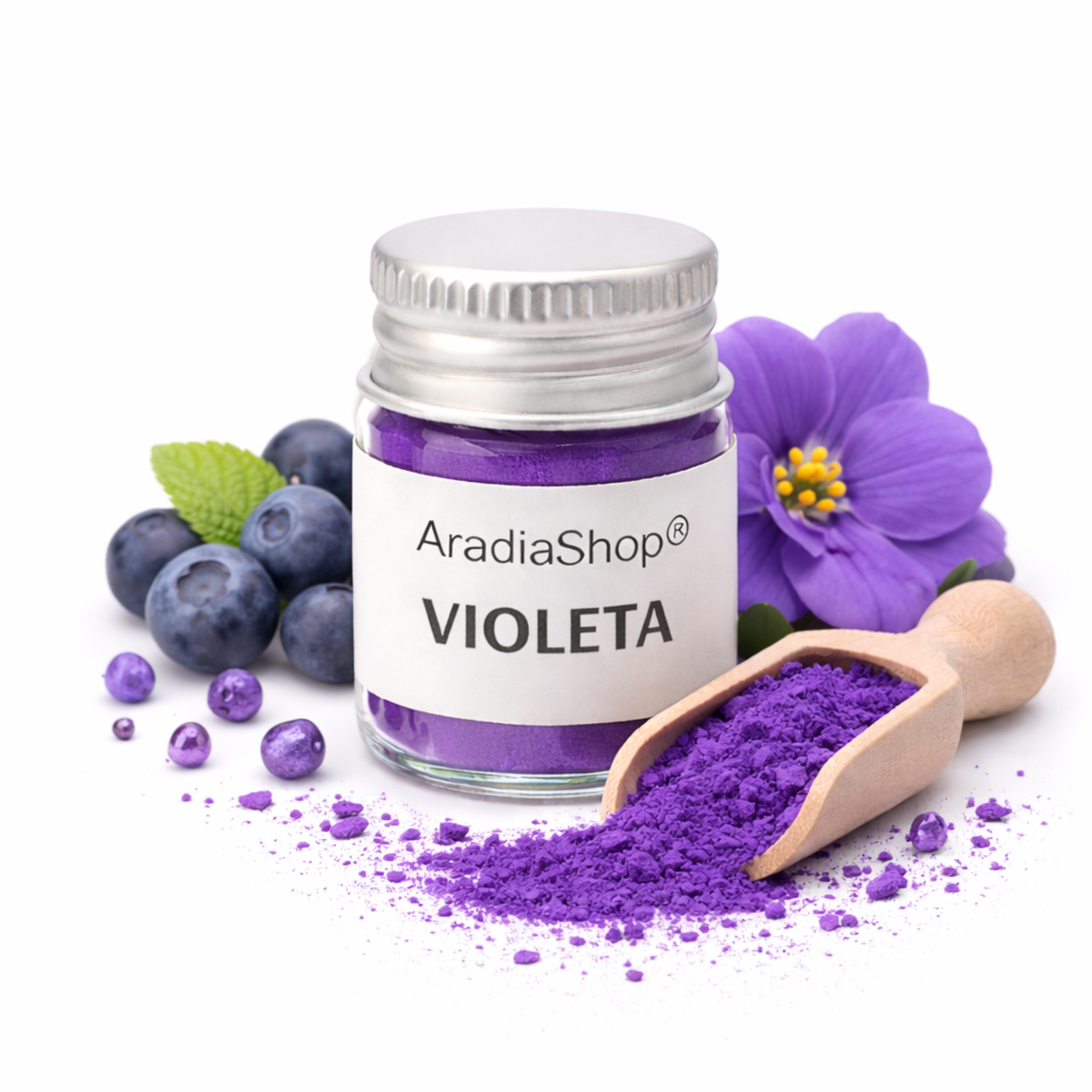 Pigmento concentrado violeta para porcelana fria AradiaShop
