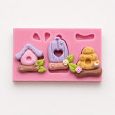 Molde Casitas de Jardín con figuras de porcelana fría AradiaShop