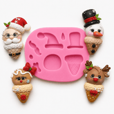 Molde Conitos Navideños Mini con figuras de porcelana fría AradiaShop