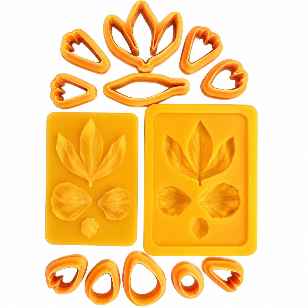 Nervadores y Cortadores para Peonía Pequeña en Porcelana Fría | AradiaShop® AradiaShop