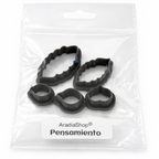 Set de cortadores de pensamiento AradiaShop para porcelana fria en bolsa