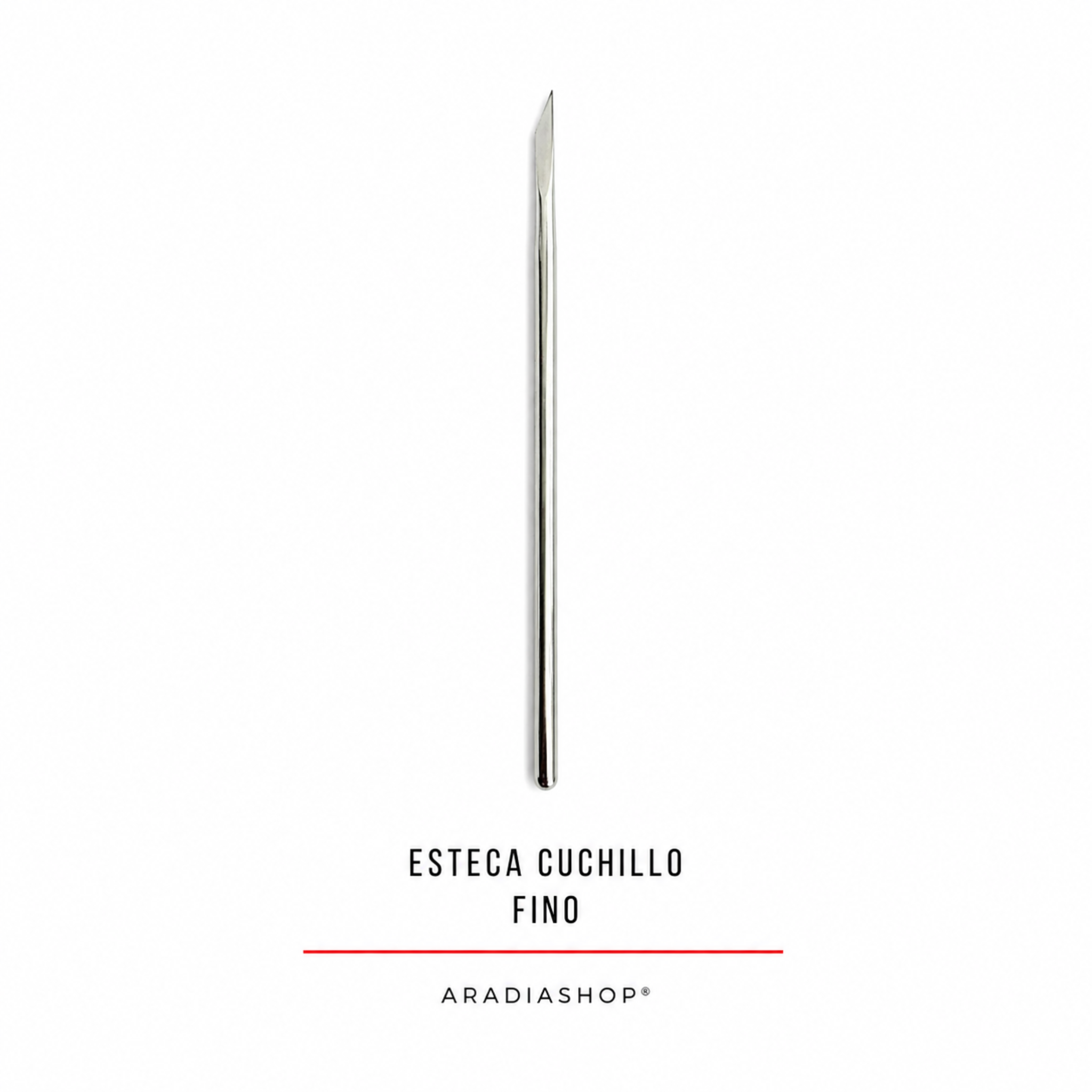 Esteca cuchillo fino de acero inoxidable para corte y modelado en porcelana fría