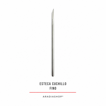 Esteca cuchillo fino de acero inoxidable para corte y modelado en porcelana fría