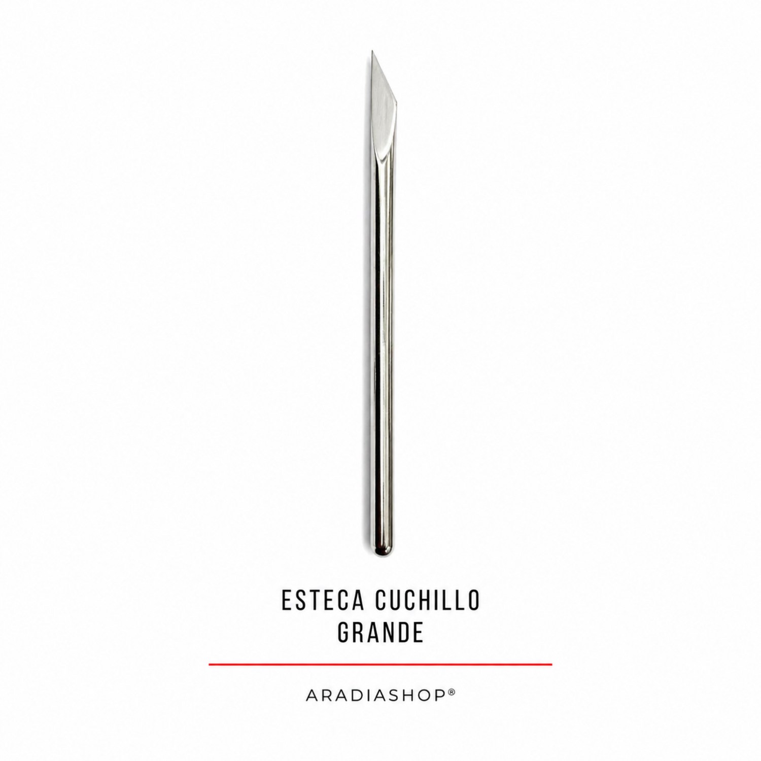 Esteca cuchillo grande de acero inoxidable para corte y modelado en porcelana fría