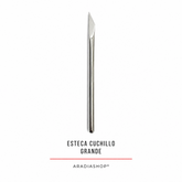 Esteca cuchillo grande de acero inoxidable para corte y modelado en porcelana fría