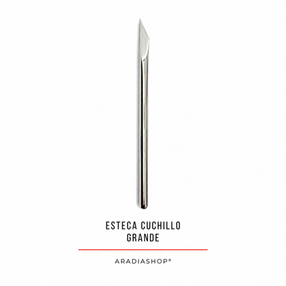 Esteca cuchillo grande de acero inoxidable para corte y modelado en porcelana fría
