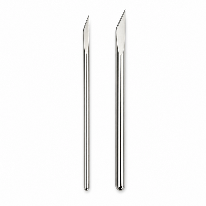 Estecas cuchillo de acero inoxidable grande y pequeña para corte y modelado en porcelana fría