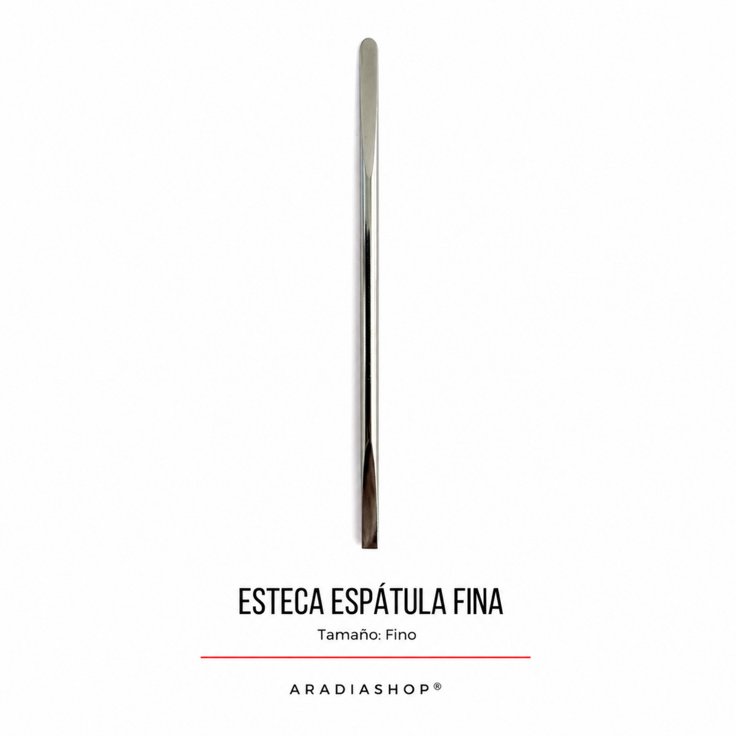 Esteca espátula fina de acero inoxidable para alisar y modelar porcelana fría