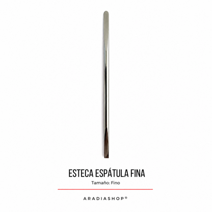 Esteca espátula fina de acero inoxidable para alisar y modelar porcelana fría
