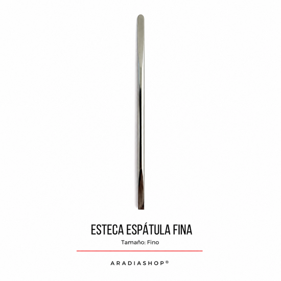 Esteca espátula fina de acero inoxidable para alisar y modelar porcelana fría