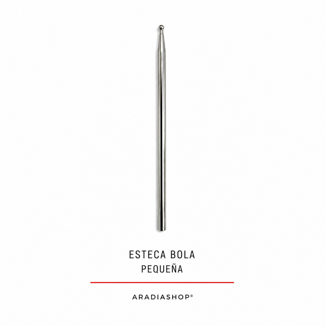 Esteca de bola pequeña de acero inoxidable para modelado en porcelana fría