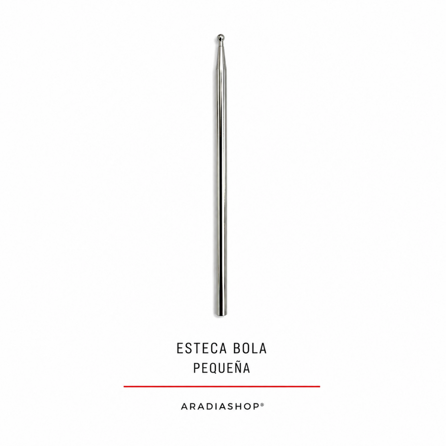 Esteca de bola pequeña de acero inoxidable para modelado en porcelana fría