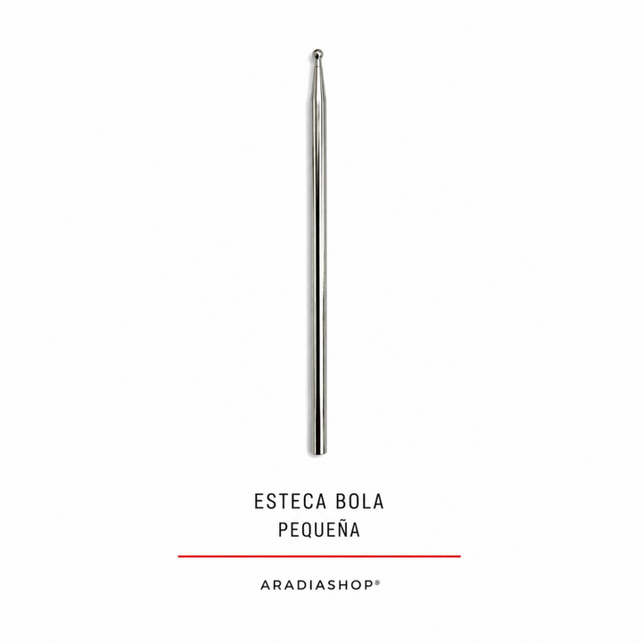 Esteca de bola pequeña de acero inoxidable para modelado en porcelana fría