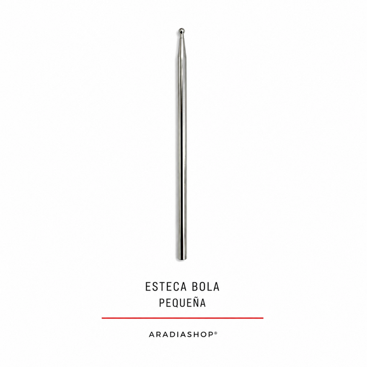 Esteca de bola pequeña de acero inoxidable para modelado en porcelana fría