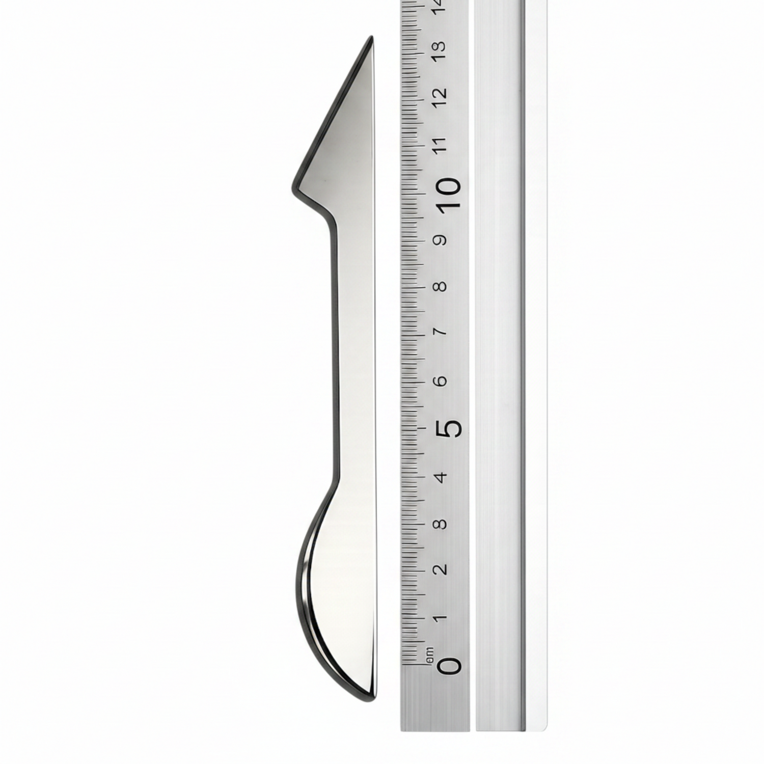 Esteca vainilla cuchillo de acero inoxidable con regla para mostrar medidas en modelado de porcelana fría