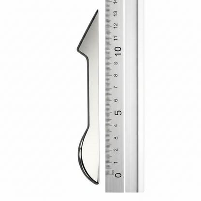 Esteca vainilla cuchillo de acero inoxidable con regla para mostrar medidas en modelado de porcelana fría