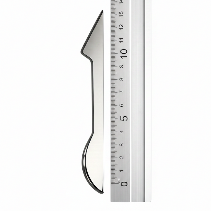 Esteca vainilla cuchillo de acero inoxidable con regla para mostrar medidas en modelado de porcelana fría