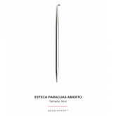 Esteca paraguas abierto mini de acero inoxidable para modelado en porcelana fría