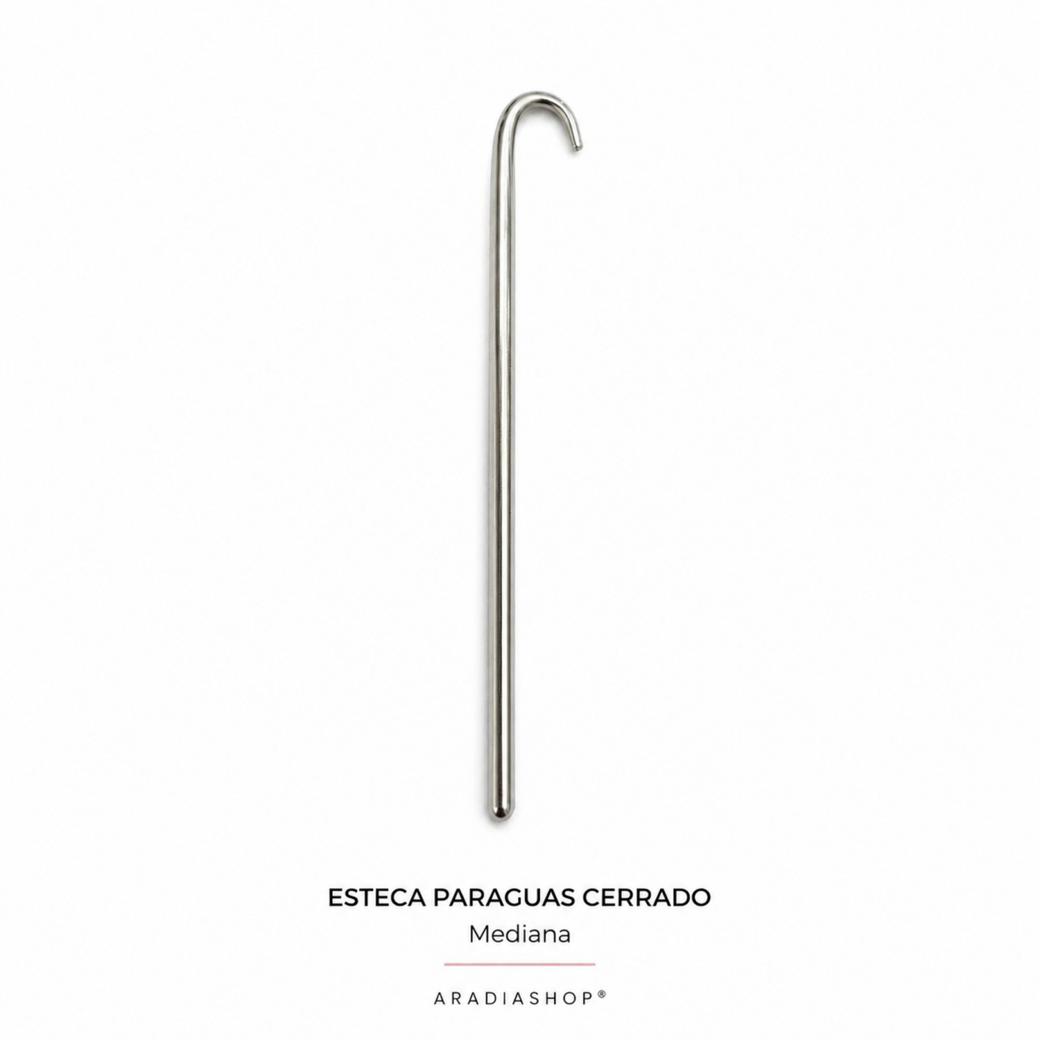Esteca paraguas cerrado mediano de acero inoxidable para modelado en porcelana fría
