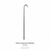 Esteca paraguas cerrado mediano de acero inoxidable para modelado en porcelana fría
