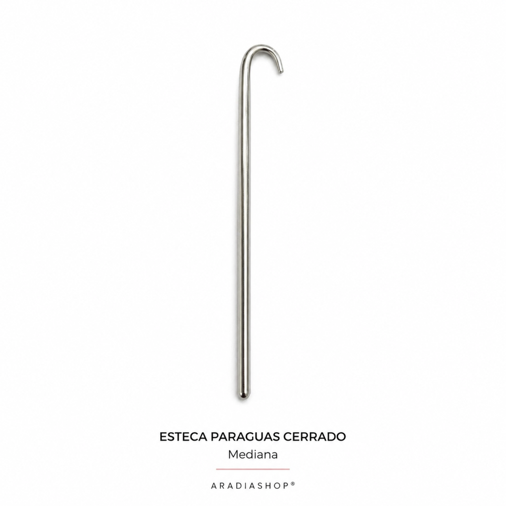 Esteca paraguas cerrado mediano de acero inoxidable para modelado en porcelana fría