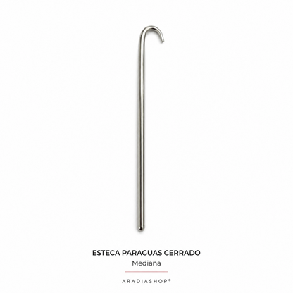 Esteca paraguas cerrado mediano de acero inoxidable para modelado en porcelana fría