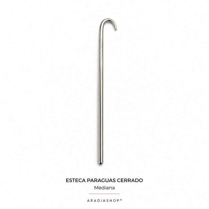 Esteca paraguas cerrado mediano de acero inoxidable para modelado en porcelana fría