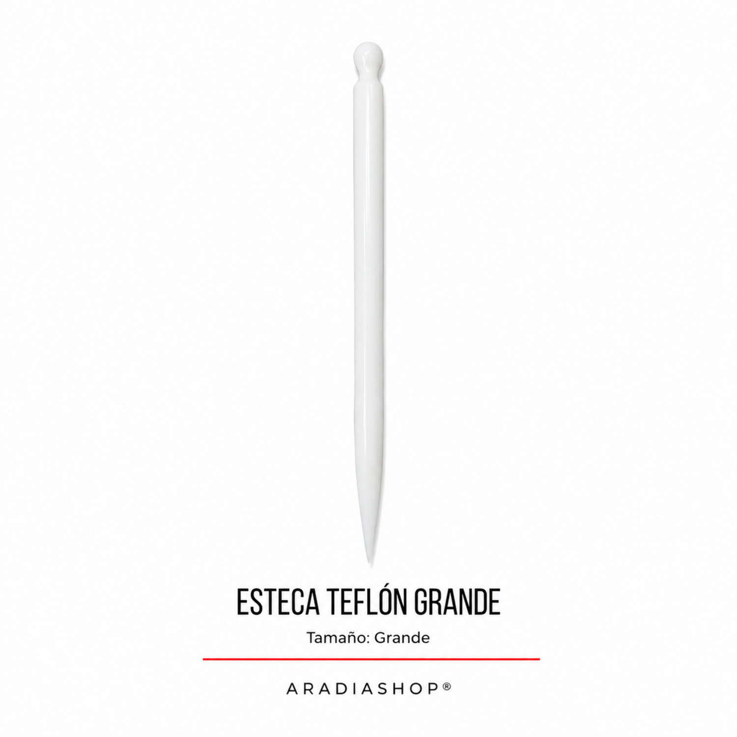 Esteca de teflón antiadherente grande de doble punta para modelado en porcelana fría