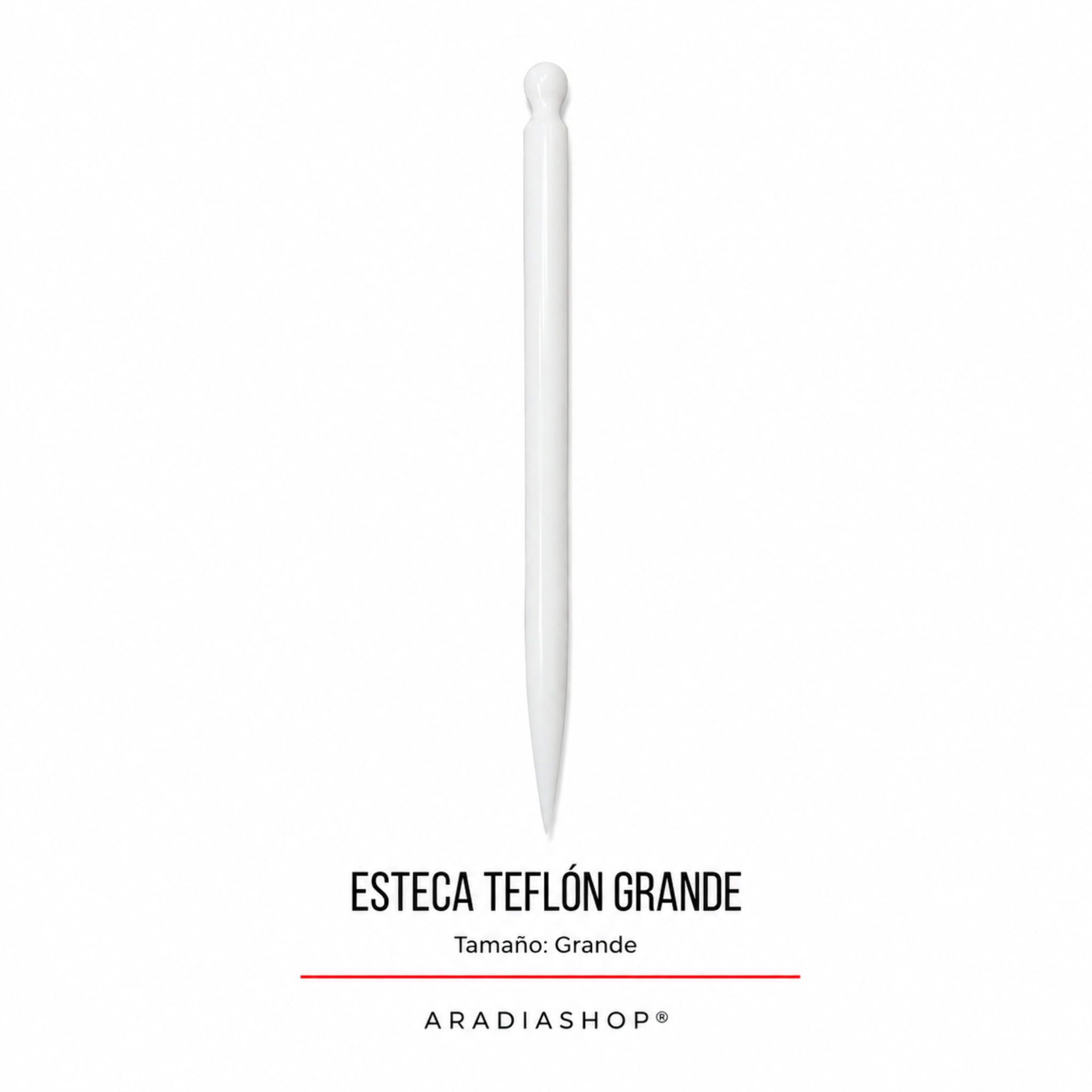 Esteca de teflón antiadherente grande de doble punta para modelado en porcelana fría