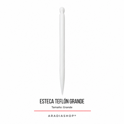 Esteca de teflón antiadherente grande de doble punta para modelado en porcelana fría