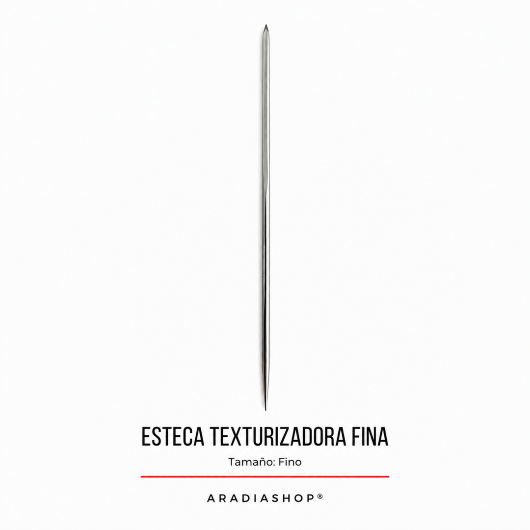 Esteca texturizadora fina de acero inoxidable para modelado en porcelana fría