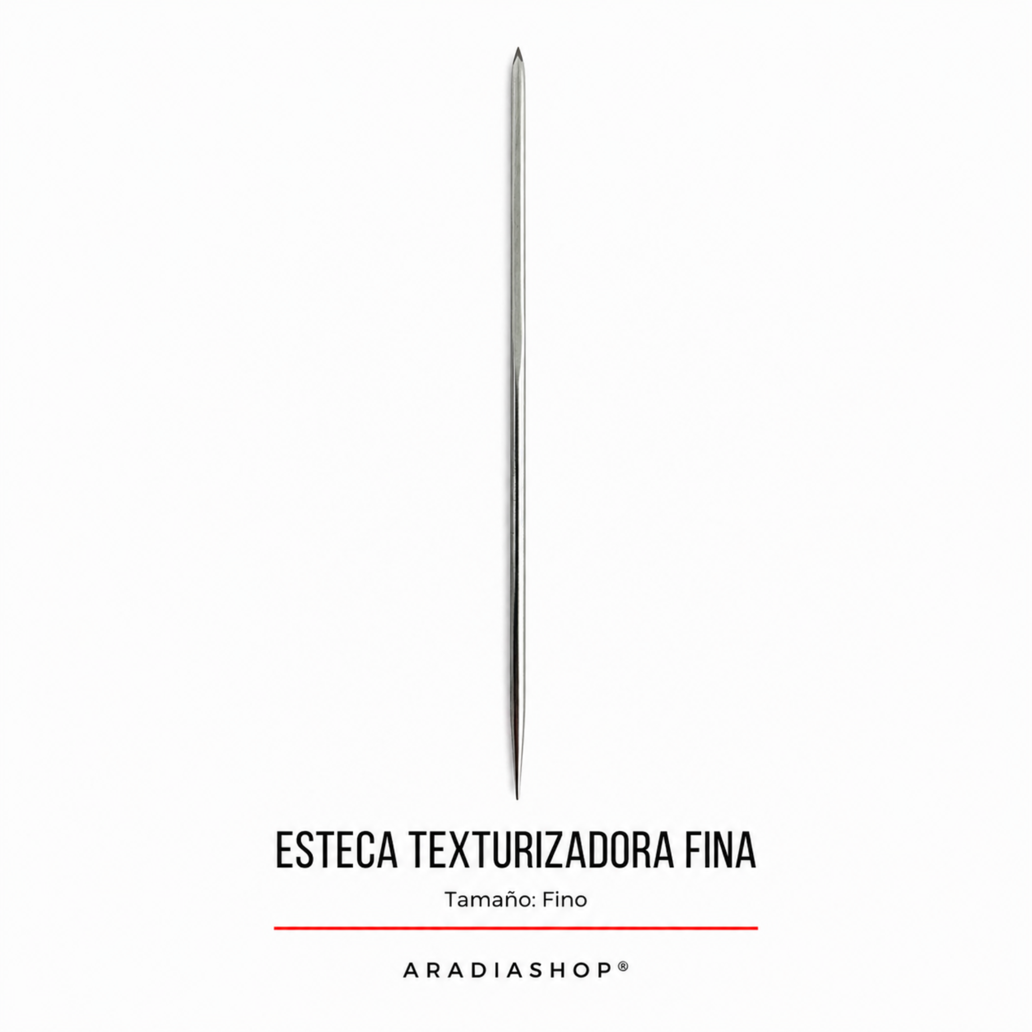 Esteca texturizadora fina de acero inoxidable para modelado en porcelana fría