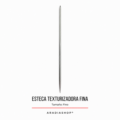 Esteca texturizadora fina de acero inoxidable para modelado en porcelana fría