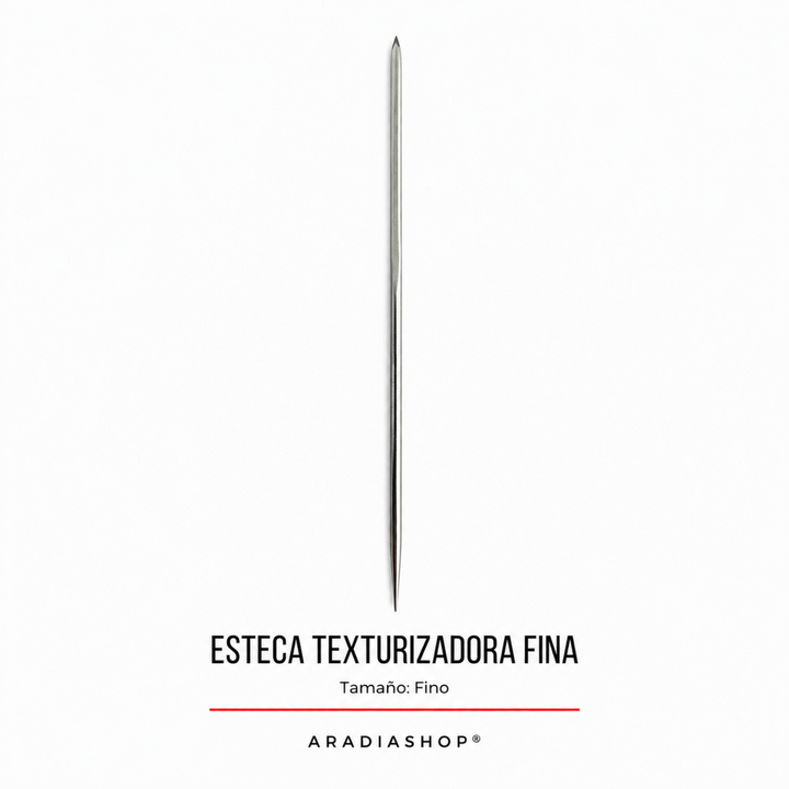 Esteca texturizadora fina de acero inoxidable para modelado en porcelana fría