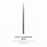 Esteca texturizadora media de acero inoxidable para modelado en porcelana fría