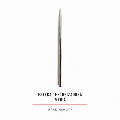 Esteca texturizadora media de acero inoxidable para modelado en porcelana fría