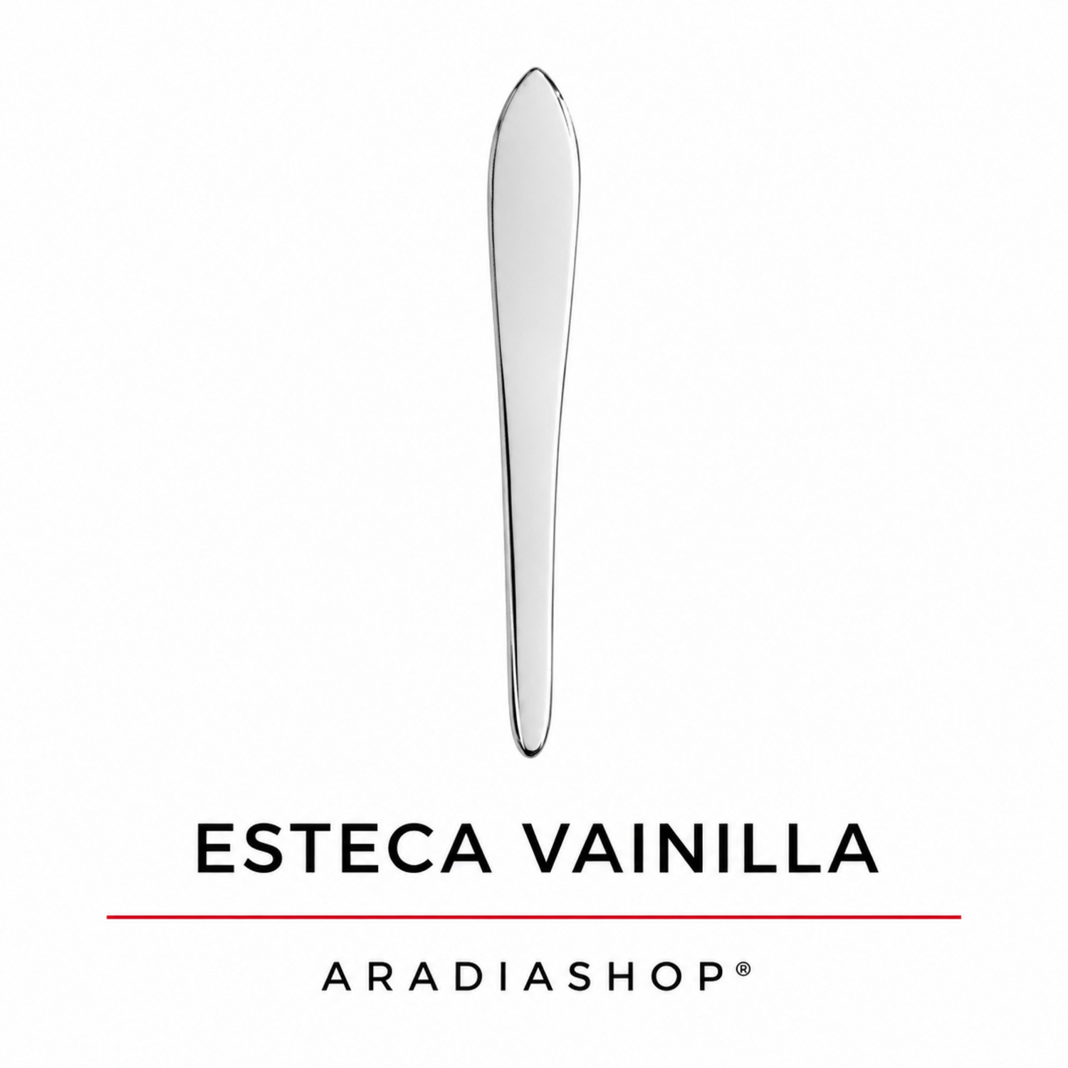 Esteca vainilla de acero inoxidable para modelado en porcelana fría