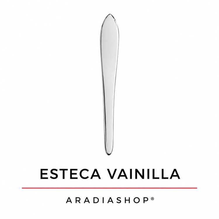 Esteca vainilla de acero inoxidable para modelado en porcelana fría