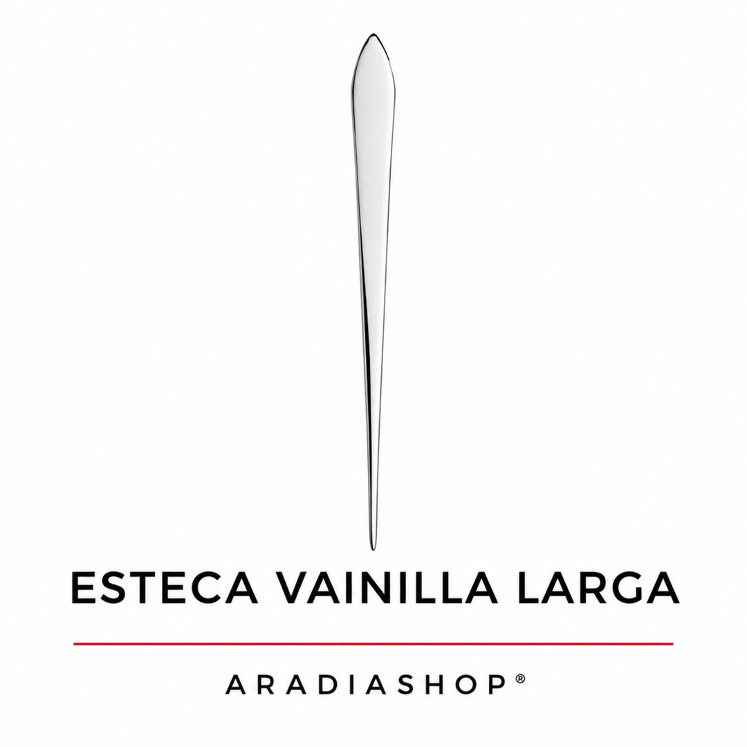 Esteca vainilla larga de acero inoxidable para modelado en porcelana fría