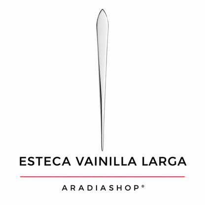 Esteca vainilla larga de acero inoxidable para modelado en porcelana fría