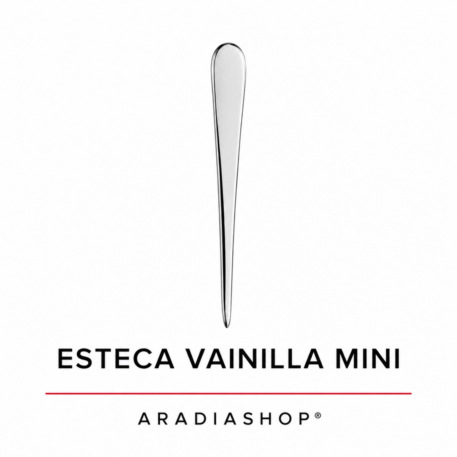 Esteca vainilla mini de acero inoxidable para modelado en porcelana fría