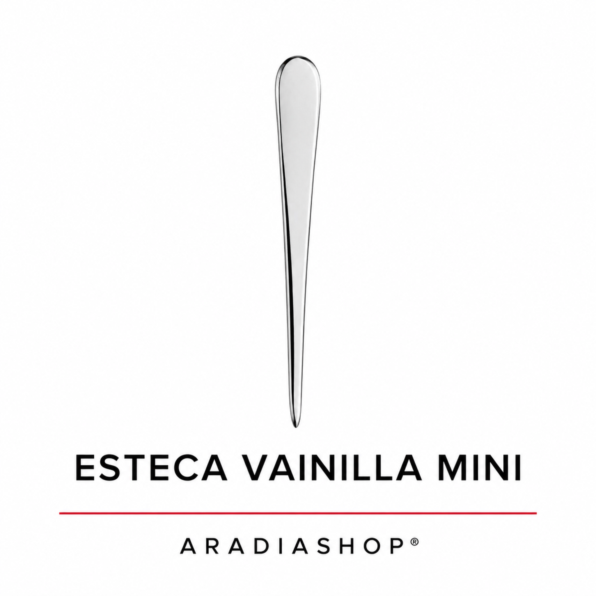 Esteca vainilla mini de acero inoxidable para modelado en porcelana fría