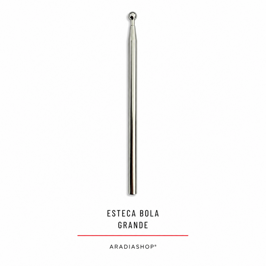 Esteca de bola grande de acero inoxidable para modelado en porcelana fría