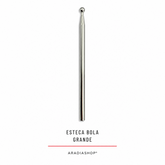Esteca de bola grande de acero inoxidable para modelado en porcelana fría
