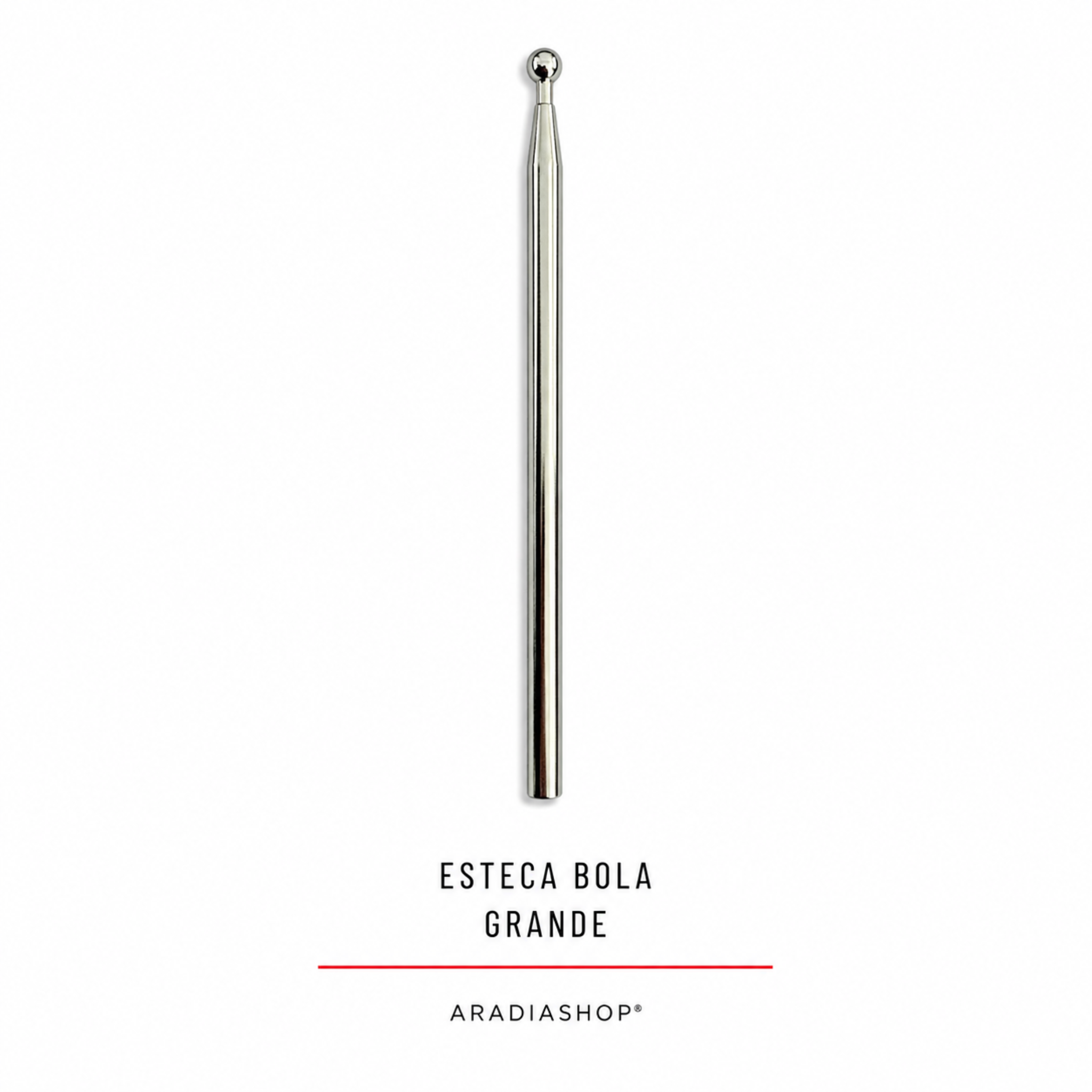 Esteca de bola grande de acero inoxidable para modelado en porcelana fría