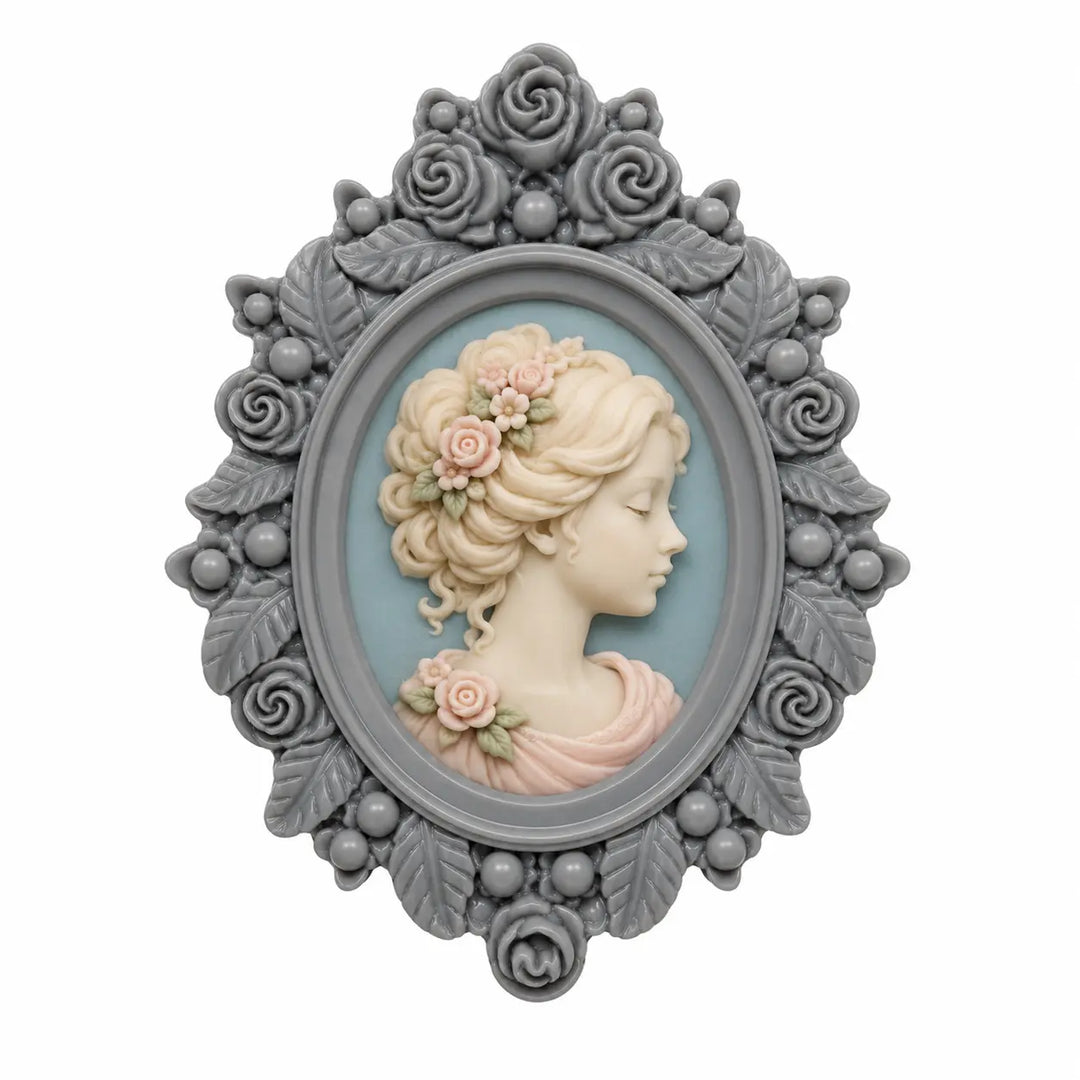 Molde de Silicona Marco Oval Floral Nº 3 AradiaShop