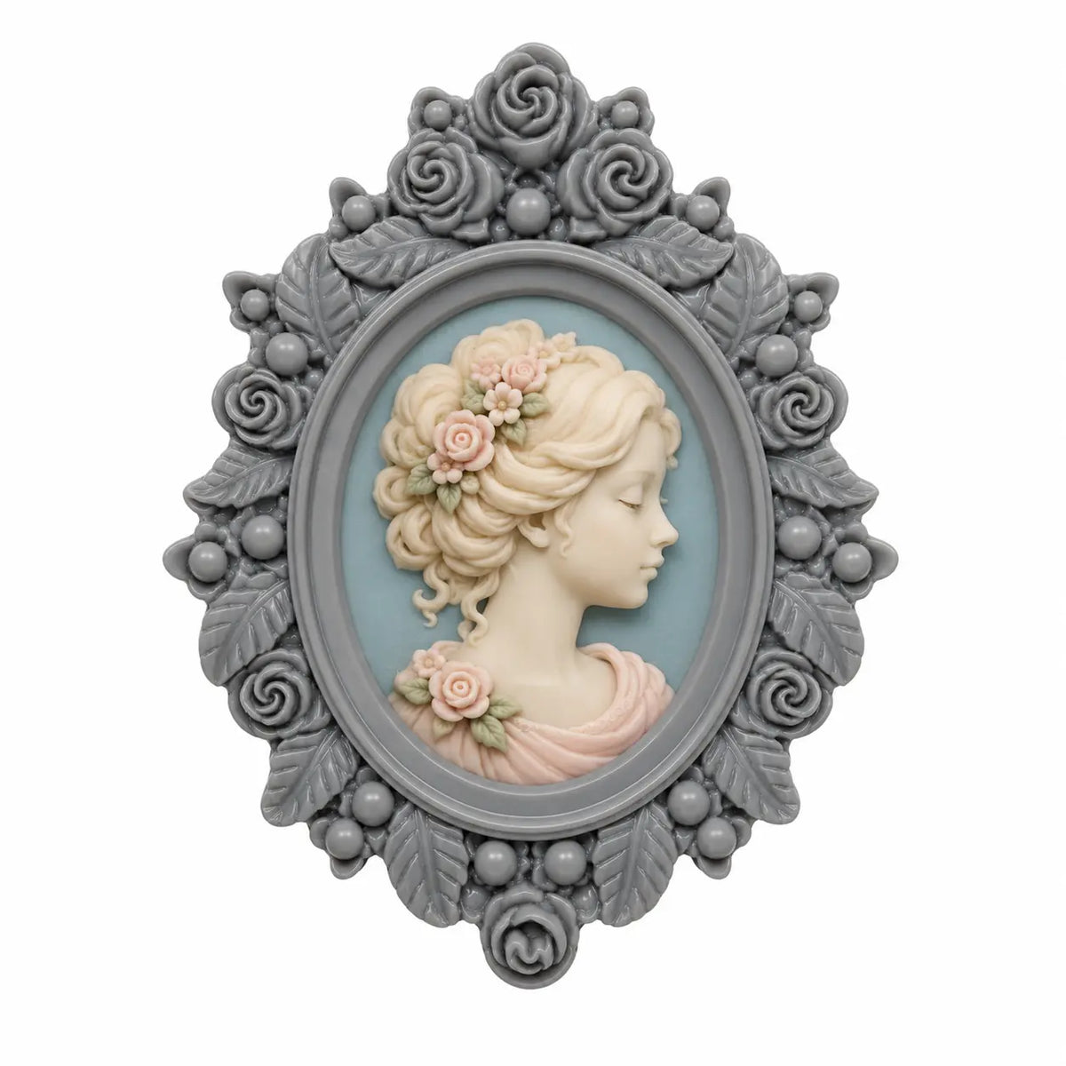 Molde de Silicona Marco Oval Floral Nº 3 AradiaShop